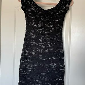 Black and silver dress